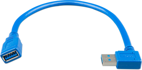 Enostranski pravokoten USB podaljševalni kabel