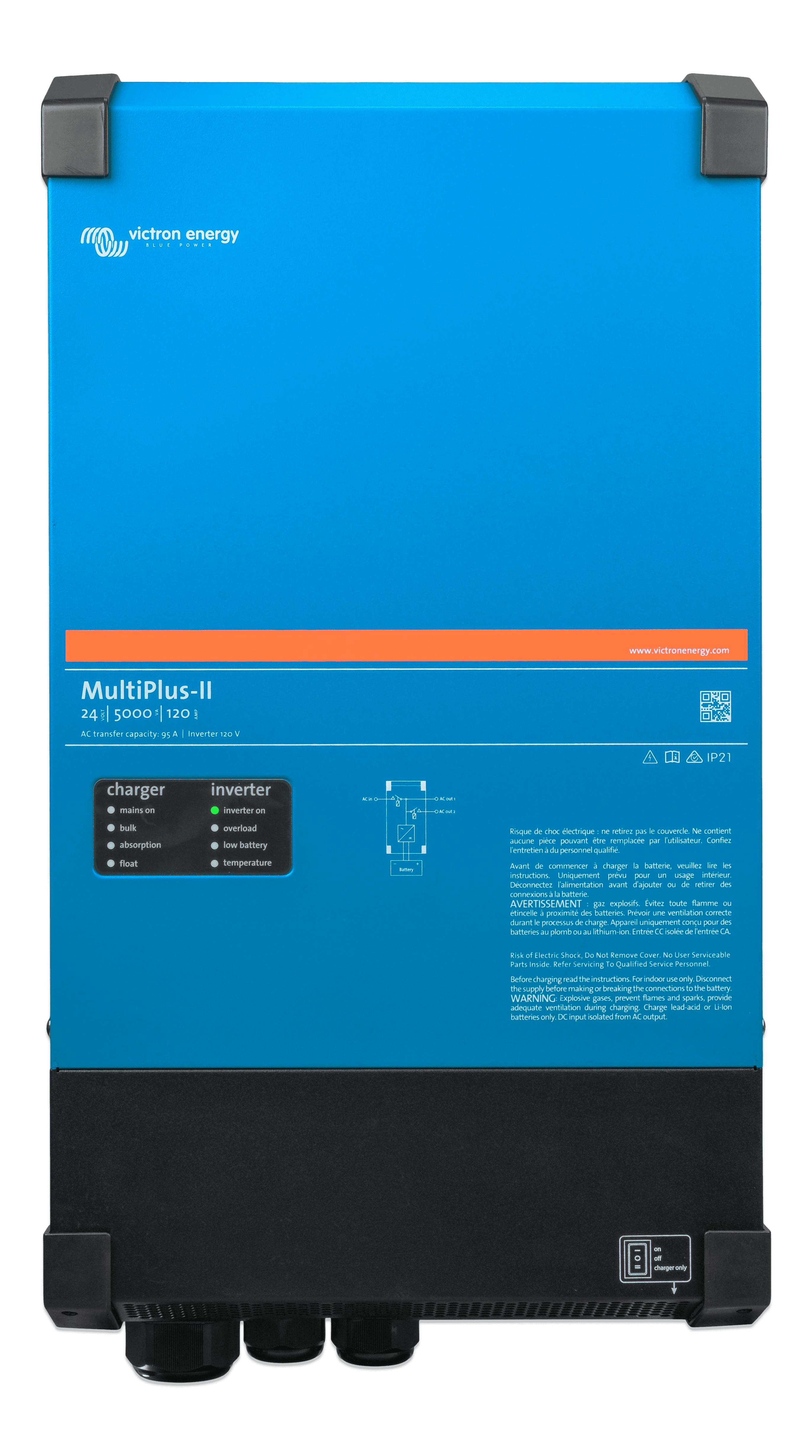 MultiPlus-II 24V 5kVA 120-95 120V (front)  thumbnail