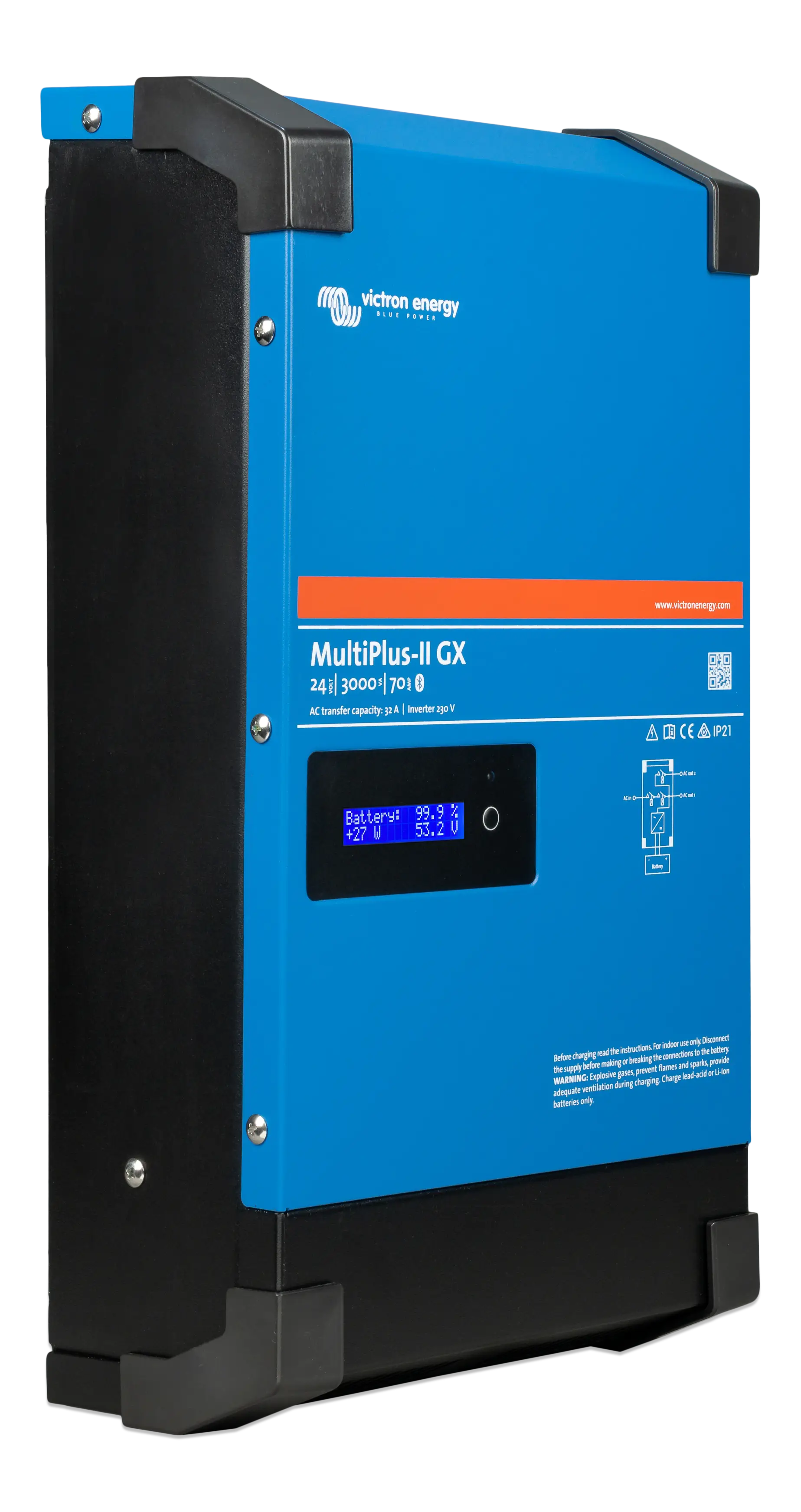MultiPlus-II 24V 3kVA 70-32 230V GX (right) thumbnail
