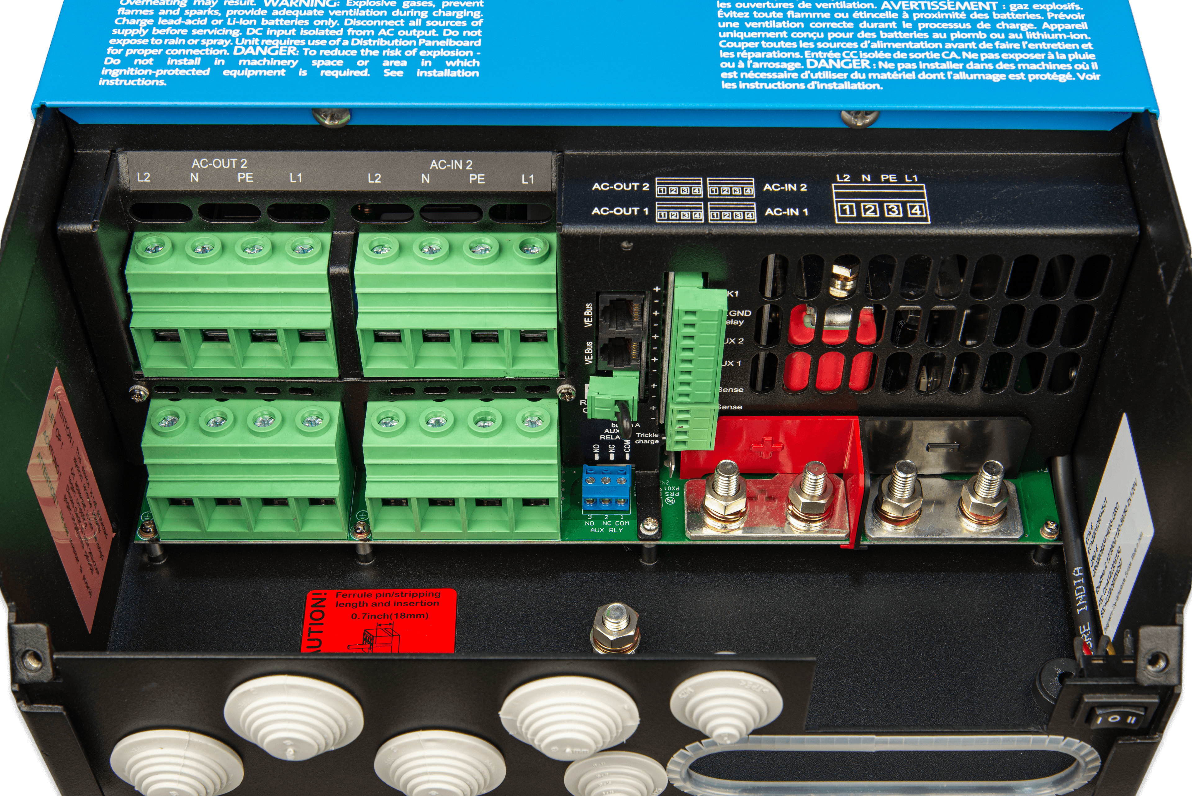 Quattro-II 2x 120V (connections close-up) thumbnail