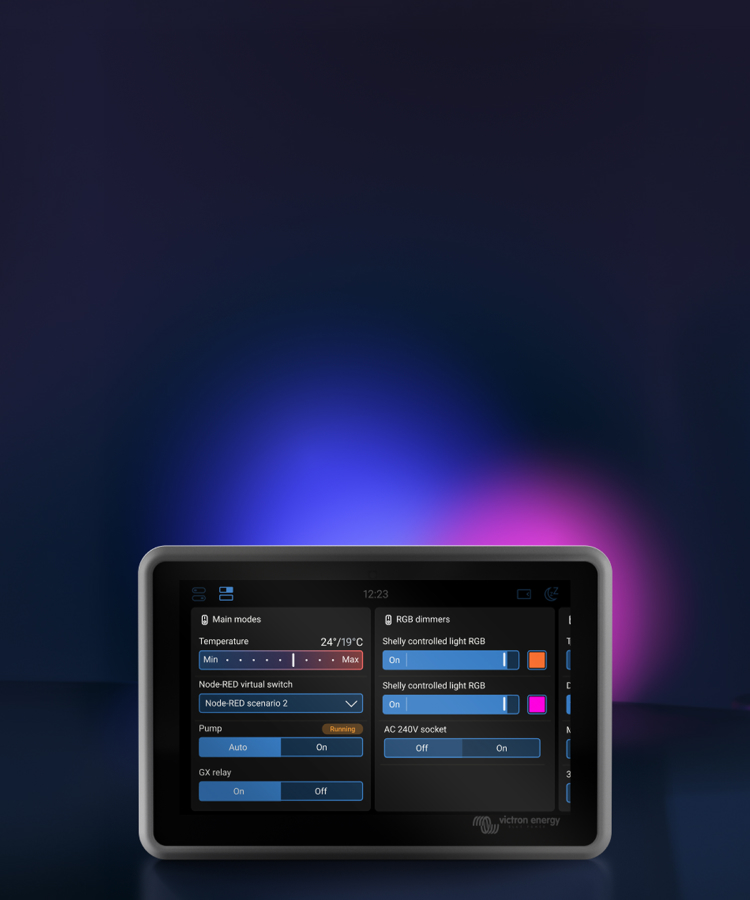 Venus OS  plošča s stikali